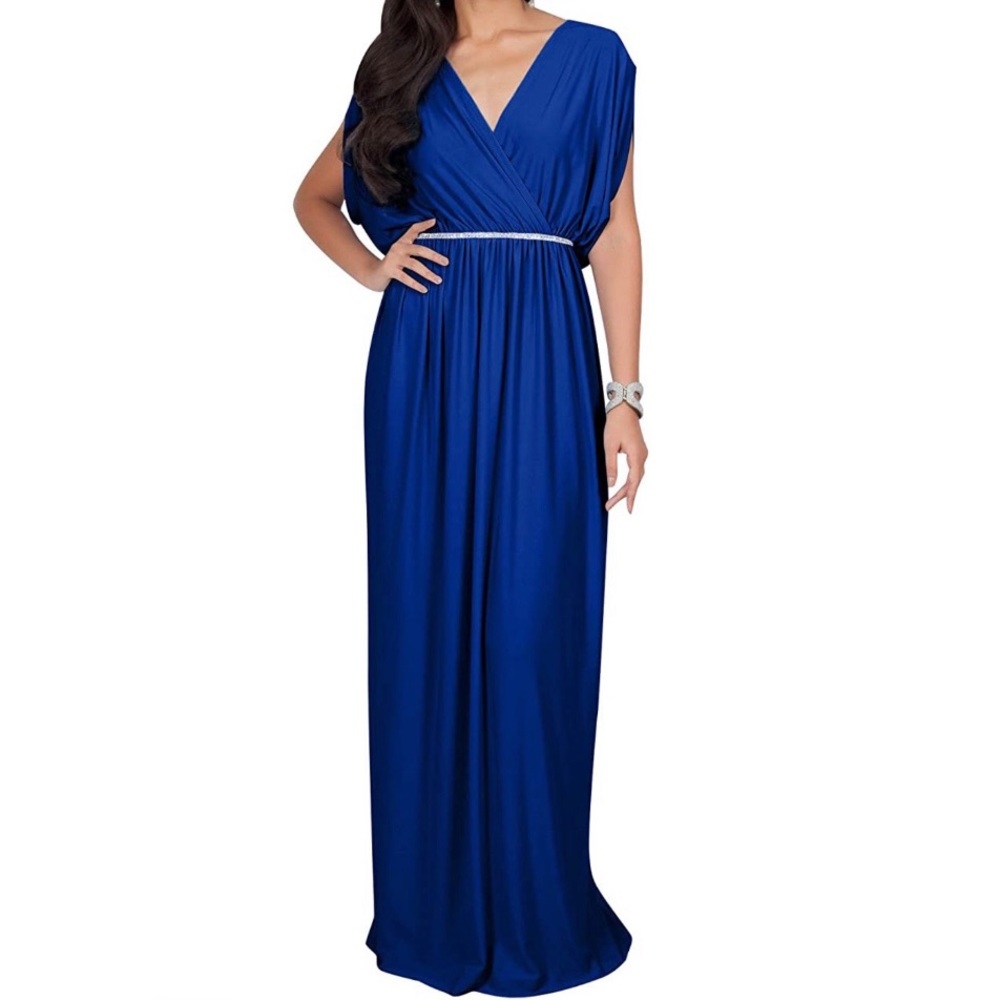 Royal blue gown